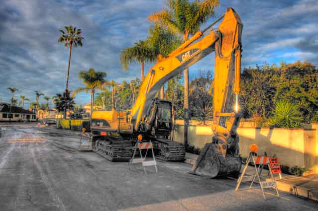 High dynamic range image of construction equipment